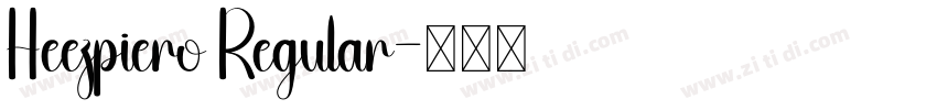 Heezpiero Regular字体转换